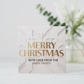 Minimalist Modern Merry Christmas Card Kaart (Staand voorkant)