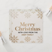 Minimalist Modern Merry Christmas Card Kaart (Voorkant / Achterkant in situ)