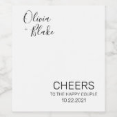 Minimalist Modern Personalized Wine Bottle Labels Wijn Etiket (Enkel label)