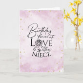 Minimalist Modern Photo Birthday Niece Kaart (Gele Bloem)