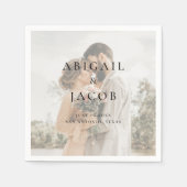 Minimalist Modern Photo Wedding Servet (Voorkant)