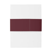 Minimalist modern red maroon fall wedding uitnodigingen wikkel (Achterkant Voorbeeld)