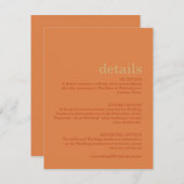 Minimalist Modern Rust Details Kaart (Voorkant / Achterkant)
