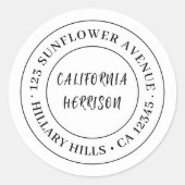 Minimalist Modern Script Border Design Ronde Sticker (Voorkant)