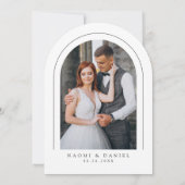 Minimalist Modern Script Happily Ever After Party  Kaart (Achterkant)