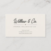 Minimalist Modern Script Small Business Card Visitekaartje (Voorkant)