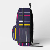 Minimalist Modern Stripes Backpack Bedrukte Rugzak (Rechts)