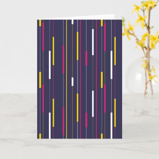Minimalist Modern Stripes Kaart (Gele Bloem)