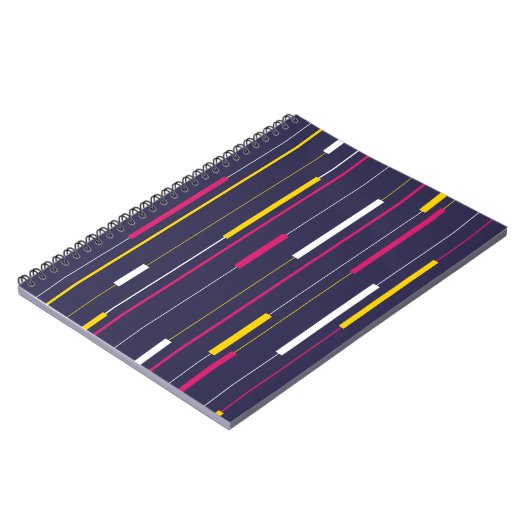 Minimalist Modern Stripes Spiral Notebook Notitieboek (Linkerzijde)