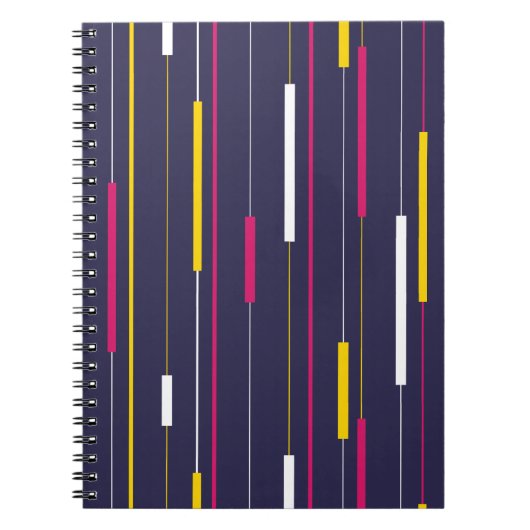 Minimalist Modern Stripes Spiral Notebook Notitieboek (Voorkant)