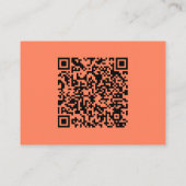Minimalist Modern Tangerine Wedding Details Informatiekaartje (Achterkant)