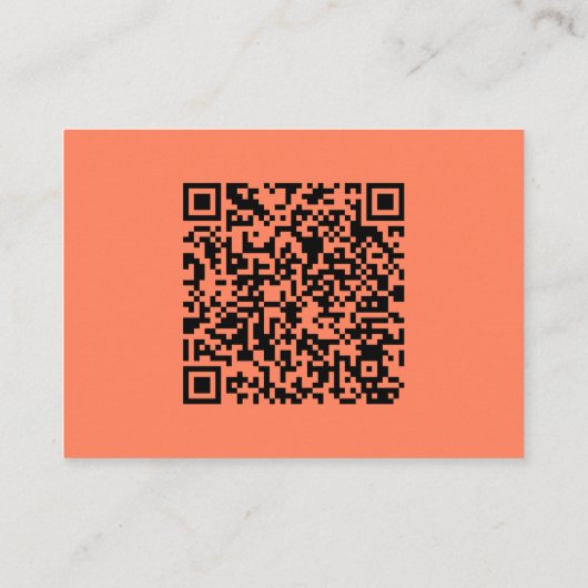 Minimalist Modern Tangerine Wedding Details Informatiekaartje (Achterkant)