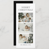Minimalist Modern Typography Photo Merry Christmas Feestdagenkaart (Voorkant / Achterkant)
