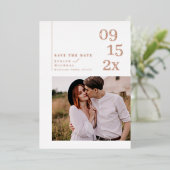 Minimalist Modern Typography Photo Save The Date Folie Uitnodiging (Staand Voorkant)
