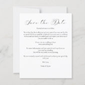 Minimalist Modern Typography Script Wedding Photo (Achterkant)