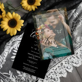 Minimalist Modern Vellum Effect Photo Wedding Save The Date