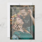 Minimalist Modern Vellum Effect Photo Wedding Save The Date (Voorkant)