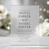 Minimalist Modern Wedding Acryl Uitnodigingen