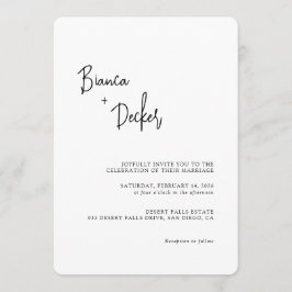 Minimalist Modern Wedding Kaart