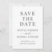 Minimalist Modern Wedding Save the Date (Voorkant)