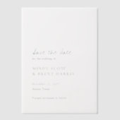 Minimalist Modern Wedding Save the Date Vellum Uitnodigingen (Voorkant)