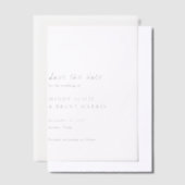 Minimalist Modern Wedding Save the Date Vellum Uitnodigingen (Offset)