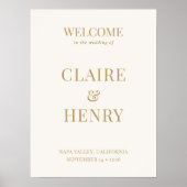 Minimalist Modern Wedding Welcome Sign Poster (Voorkant)