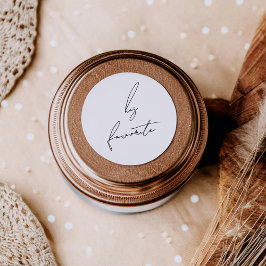 Minimalist Modern & Whimsical His Favorite Ronde Sticker