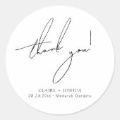 Minimalist Modern & Whimsical Script Ronde Sticker (Voorkant)