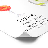Minimalist Modern & Whimsical Signature Cocktails Poster (Hoek)