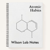 Minimalist Molecular Bond | Sophisticated Science Notitieboek (Voorkant)