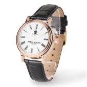 Minimalist Monogram Custom Engraved  Name  Horloge (Hoek)