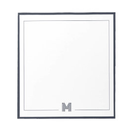 Minimalist Monogram Double Border Stationery Notitieblok