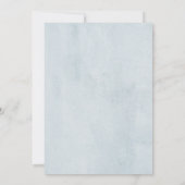 Minimalist Monogram Dusty Blue Wedding Invitation Kaart (Achterkant)