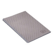 Minimalist Monogram Gold & Gray Taupe  Notitieboek (Rechterzijde)