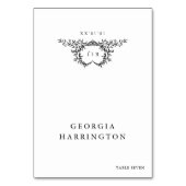 Minimalist Monogram Guest Name Place Card Kaart (Voorkant)