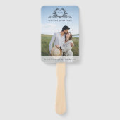 Minimalist monogram Photo Chic Wedding Program Handwaaier (Voorkant)