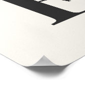 Minimalist Monogram Poster | Gray & Ivory Initial (Hoek)
