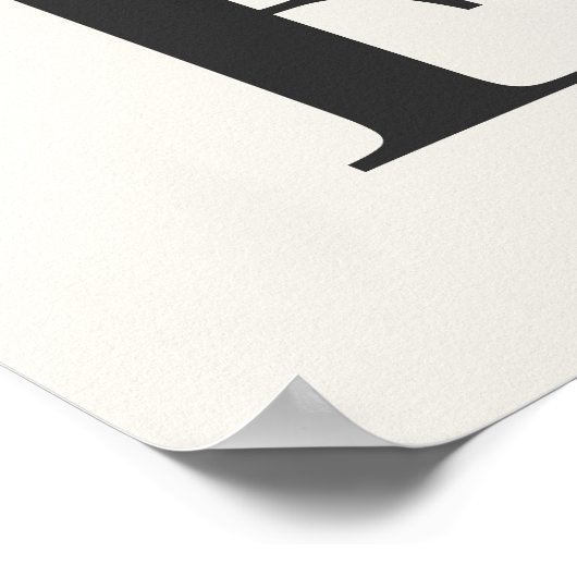 Minimalist Monogram Poster | Gray & Ivory Initial  (Hoek)