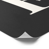 Minimalist Monogram Poster | Gray & Ivory Initial  (Hoek)