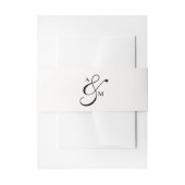 Minimalist Monogram Script Ampersand Uitnodigingen Wikkel (Voorkant Voorbeeld)