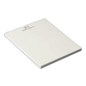 Minimalist Monogram Teacher Notepad Notitieblok (Schuin)