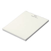 Minimalist Monogram Teacher Notepad Notitieblok (Linkerzijde)