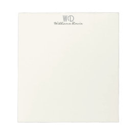 Minimalist Monogram Teacher Notepad Notitieblok