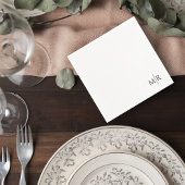 Minimalist Monogram Wedding Cocktail Napkin Servet