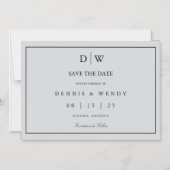 Minimalist Monogram Wedding Save The Date Magnetische Uitnodiging (Voorkant)
