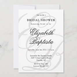 Minimalist Monogrammed met QR-code Vrijgezellenfee Kaart