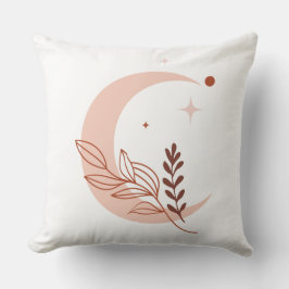 Minimalist Moon & Stars Throw Pillow Kussen