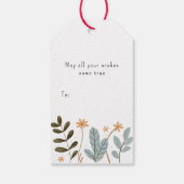 Minimalist Moose Vrolijk Kerstfeest Cadeaulabel (Achterkant)