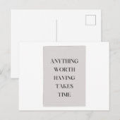 Minimalist Motivation for Dreamers Timeless Wisdom Briefkaart (Voorkant / Achterkant)